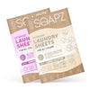 Collection laundry detergent sheets